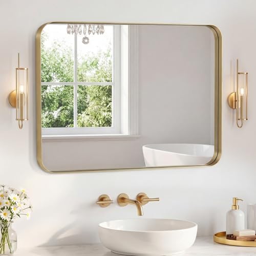 NEWBULIG Bathroom Mirror for Over Sink, 32X40 Inch Wall Vanity Mirror by NEWBULIG