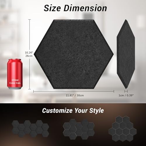 TONOR 18 Pack High Density Hexagon Acoustic Panels - Image 5