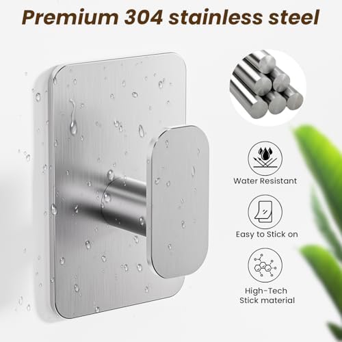 6 Pack Large Heavy Duty Wall Hooks - 26lb Max - Image 6
