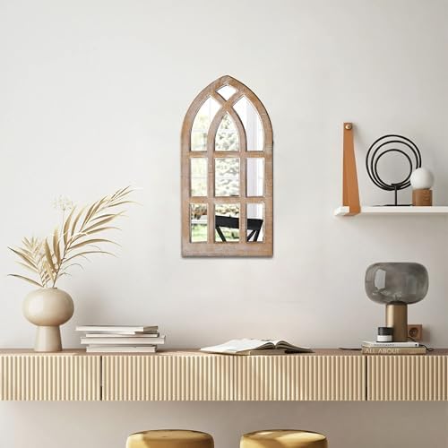 Small Rustic Arched Window Mirrors - Image 5