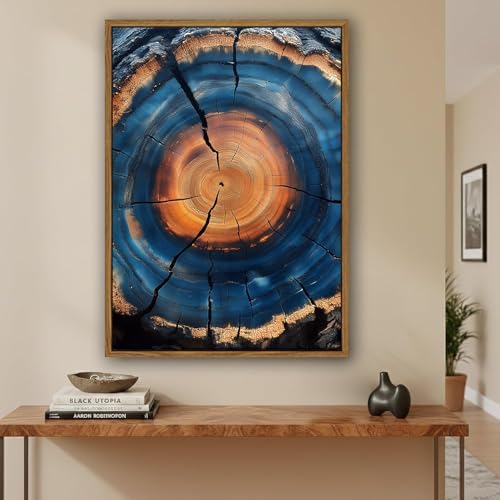 Tree Ring Wall Art Framed, Modern Nature Decor - Image 4