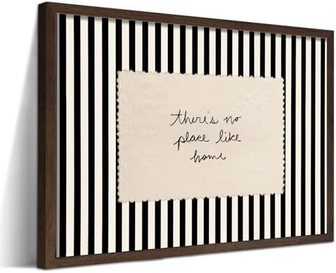 Minimalist Modern Framed Wall Art, Vintage There's No Place Like Home by MJONGwallart