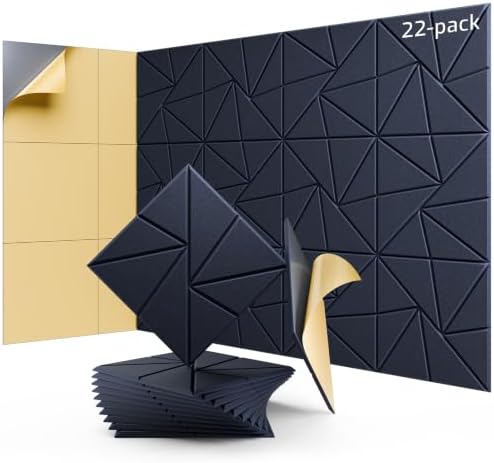 22 Pack Acoustic Panels, Sound Proof Foam Panels by LEIYER