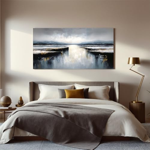 I@U Modern Black And Gold Wall Art Decor Abstract Artwork - Image 5