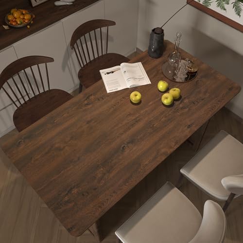 48x78inch Extra Wide Wood Grain Wallpaper Peel and Stick Dark Brown Walnut - Image 6