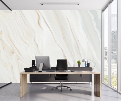 Brown and White Marble Wallpaper Mural Peel and Stick 82"x57" - Image 3