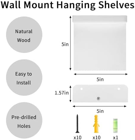 Fixwal Small Floating Shelves for Wall Decor - Image 2