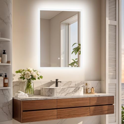 LUVODI Bathroom LED Mirror Backlit: Rectangular Vanity Mirror 24x32 inches - Image 2