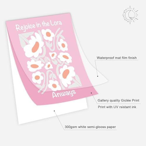 Habseligkeit Unframed Pink Gradient Room Decor, Posters - Image 3