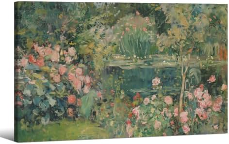 Sage Green Scenery Garden Wall Art Landscape Botanical Wildflower Poster 16x24 by Haitunone