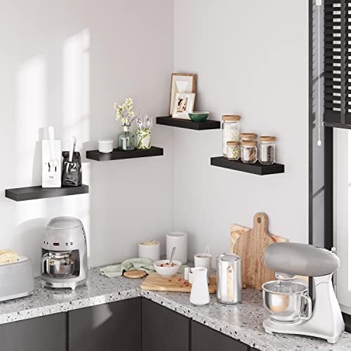 BAMEOS Floating Shelves, Hanging Wall Shelves Decoration - Image 3