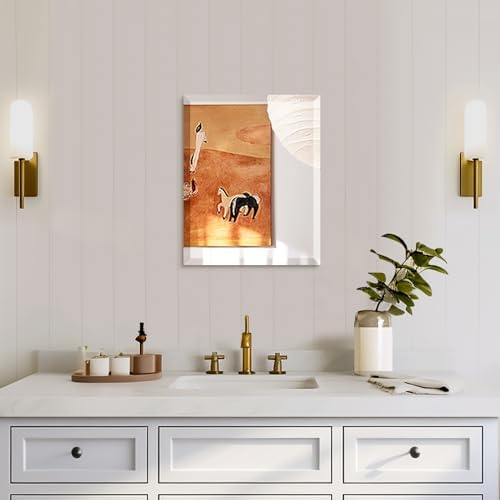 Mirrorons Beveled Mirror 16x20 Frameless Bathroom Wall Mirror Shatterproof - Image 4