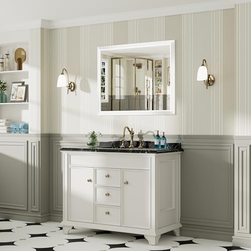 Briivue Bathroom Wall Mirror, 40x32 Inch - Image 4