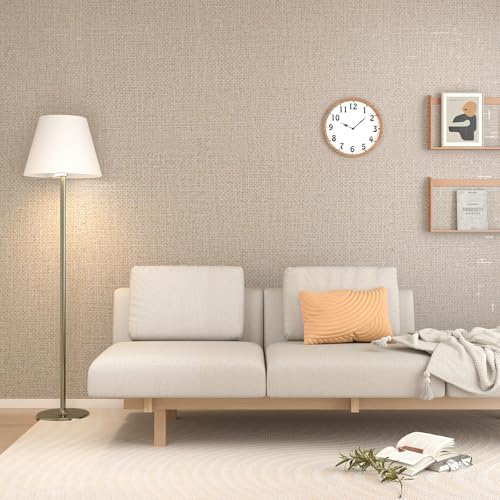 Beige Grasscloth Wallpaper Textured Woven Peel and Stick Wallpaper 15.7"x472" - Image 4