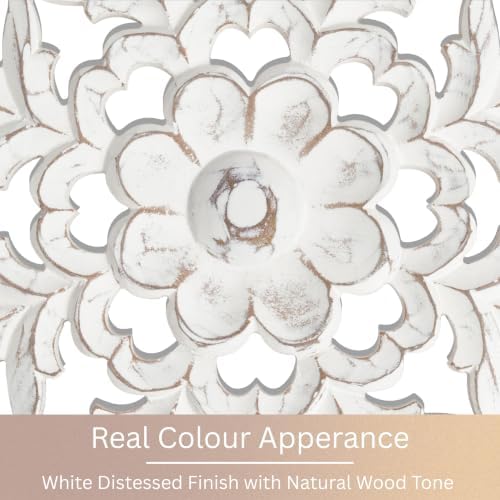 JFY Designs Lisle Hand Carved Wood Medallion Wall Panels Bedroom Décor - Image 6