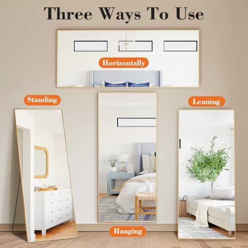 DUMOS 24"x65" Full Length Floor Mirror, Full Body Mirror - Image 5