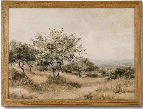Rustic Framed Wall Art Olive Tree Botanical Landscape Nature Print Decor by ZMDDYSWallArt