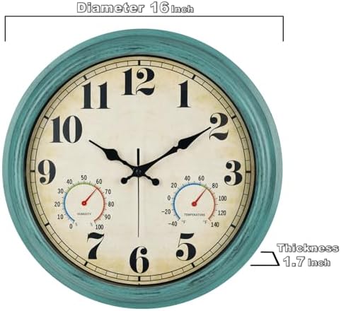 zyzamay 16 Inch Outdoor Clock - Image 6