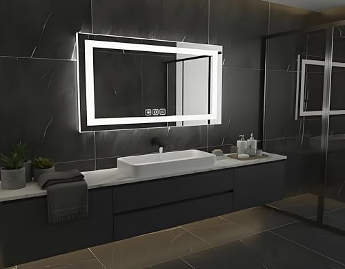FLJ 40X24 inch Rectangular LED Bathroom Mirror - Image 3