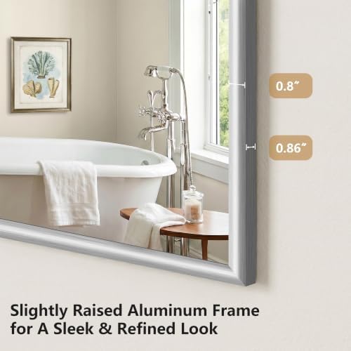 FORBATH Bathroom Mirror for Over Sink, 60x36 Inch Silver Wall Mirror - Image 3
