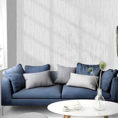 Grasscloth Wallpaper Textured 16in X 472in Grey Fabric Contact Paper - Image 3