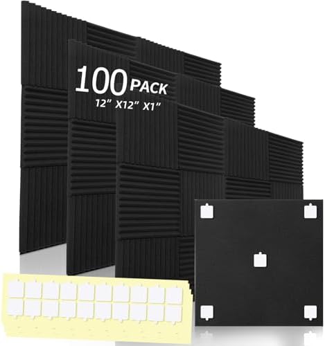 100 Pack Sound Proof Foam Panels by shipxinfuren