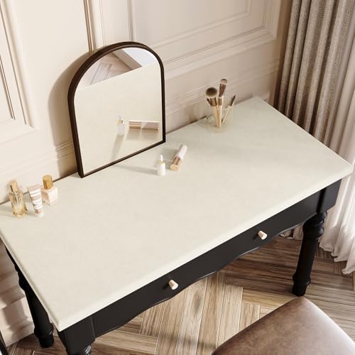 Cream White Velvet Drawer Liner Self Adhesive Velvet Fabric Felt Dresser Shelf - Image 4