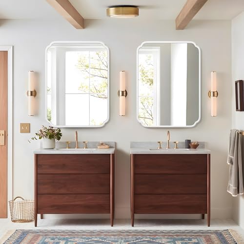 Ferytange White Bathroom Vanity Mirror - Image 2