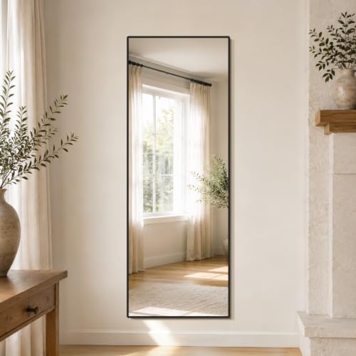 58"x20" Full Length Mirror, Floor Mirror Full Length Black - Image 2