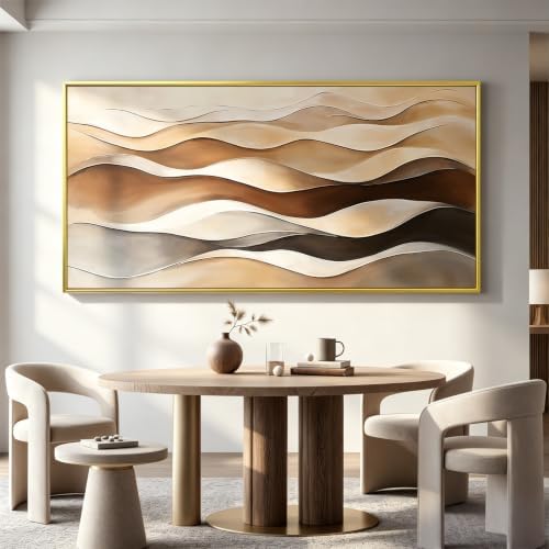 Large Gold Framed Abstract Wall Art - Image 5