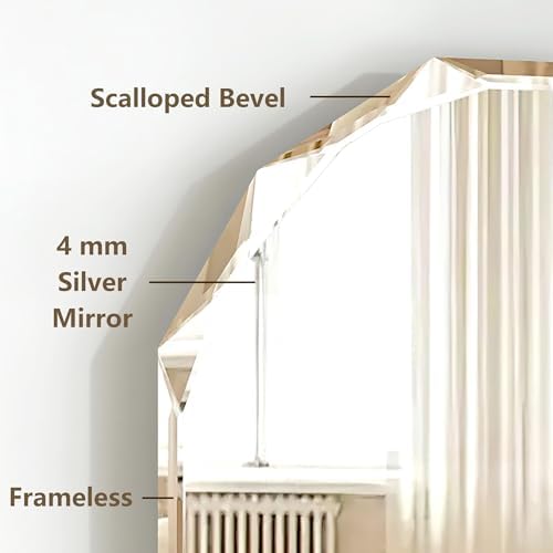 24x30 Inch Bathroom Mirrors for Over Sink, Round Frameless Mirrors for Wall - Image 6