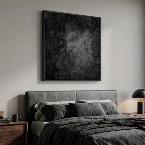 Extra Large Framed Black Abstract Wall Art Decor - Image 2