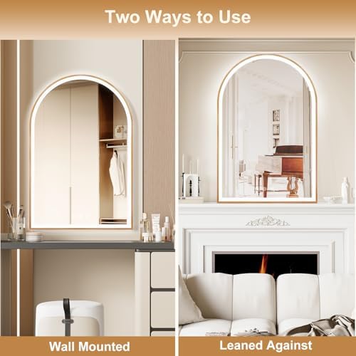 24"x36" Arched LED Lighted Bathroom Mirror - Image 6