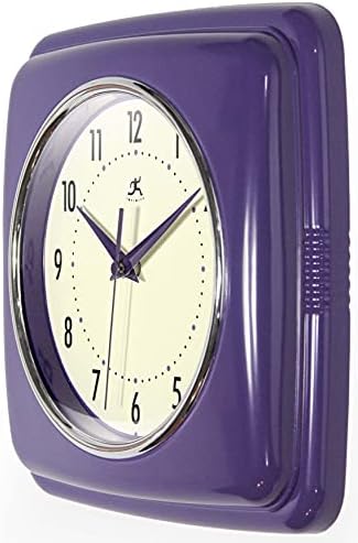 Infinity Instruments Retro Wall Clock – 9-Inch Square Silent - Image 2