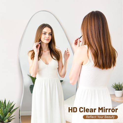 Antok Irregular Full Length Mirror, Standing Hanging Leaning Irregular Mirrors - Image 5