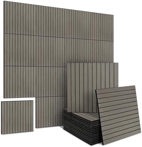 16-Pack Peel and Stick Acoustic Wall Panels, 11.8" x 11.8" PET Soundproof & by premiumqualitypeelandsticktile