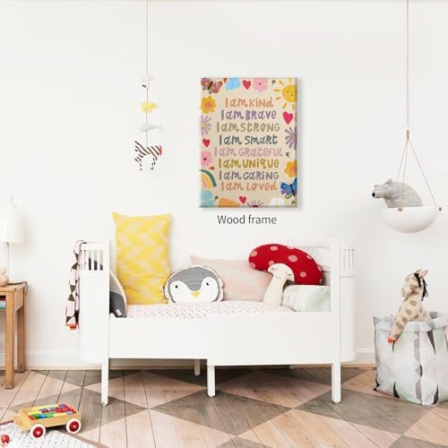 Kids Positive Quotes Wall Art Fashion Colorful Floral Affirmation Poster Cute - Image 3