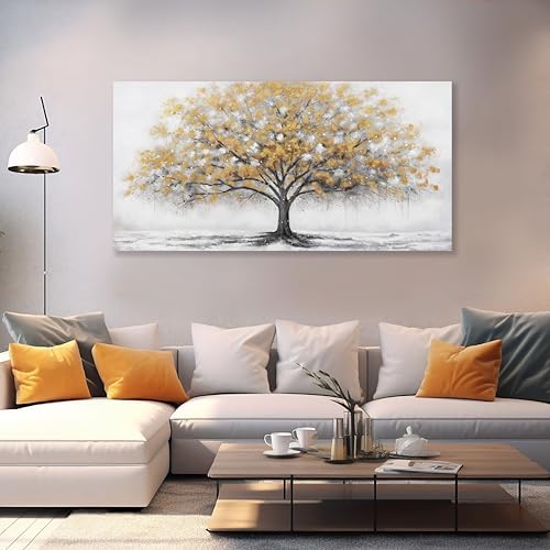 Glvzygy Home Wall Decor Wall Art Abstract Gold Tree of Life Modern Artwork - Image 5