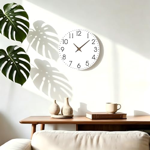12 Inch Wall Clock, Silent Non-Ticking Modern Analog Wall Clocks - Image 2