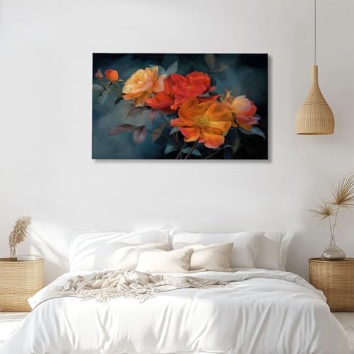 Canvas Wall Art Surreal Elegant Rose Plant Picture Canvas Poster Print Artwork - Image 3