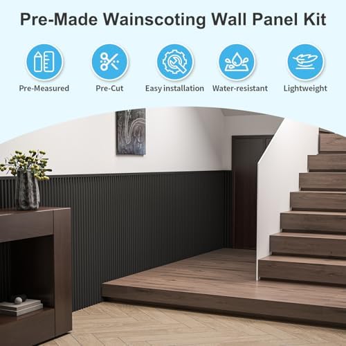 Art3d 79.3 x 40.7 Inch Beaded Wainscoting Wall Panel, 22.38 sq.ft - Image 4