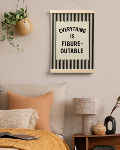 FGFK Everything Is Figureoutable Inspirational Wall Art Poster Hanger Frame - Image 5