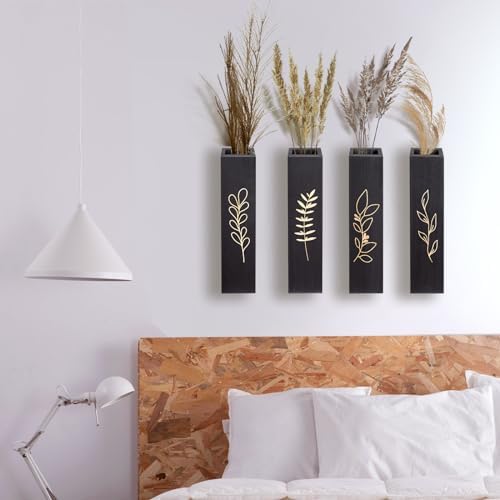 Wooden Wall Vase Planter Set of 4 - Image 7