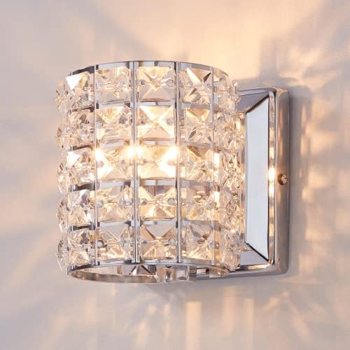 Crystal Wall Sconce Set of Two, Modern Wall Lamp 1 Light Lighting Fixtures - Image 7