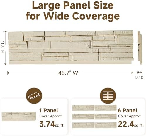 Faux Stone Wall Panels, 3D Artificial Rock Siding - Image 2