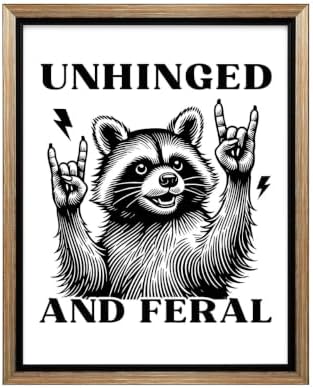 InkFlow Posters Feral Raccoon Fun Canvas Poster by InkFlowPosters