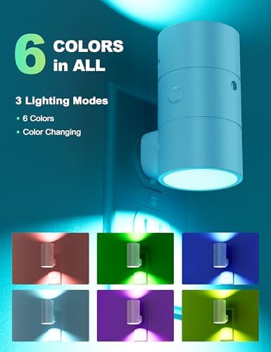 VOLISUN Led Night Light Plug into Wall, 6 RGB Night Lights - Image 2