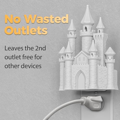 DORESshop Night Lights Plug into Wall, 3D Printed Castle Night Light - Image 3