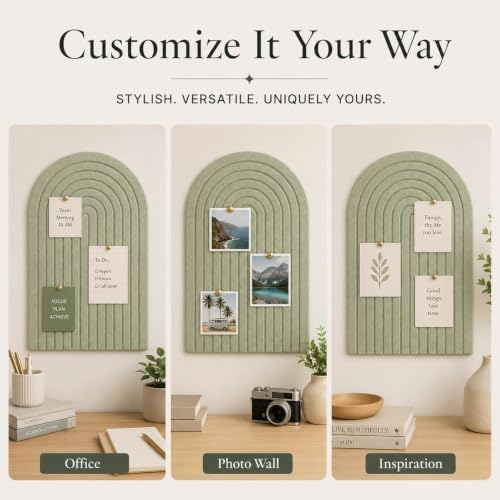 Large Arched Felt Bulletin Board, Sized 36" x 24" - Image 5