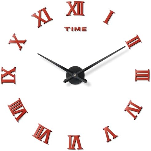 DIY Frameless Wall Clock, Adjustable Up to 52” by DaLianLian